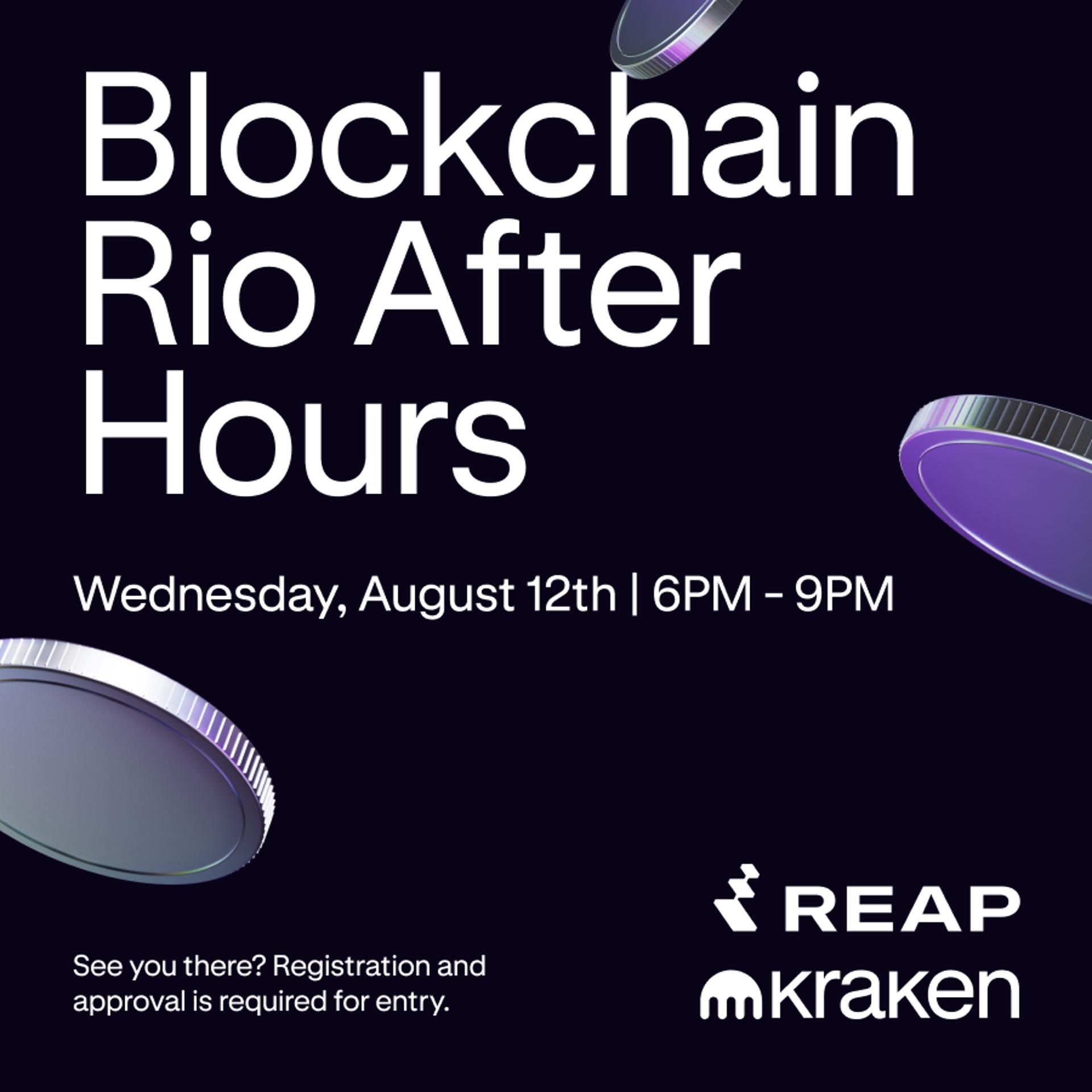 Kraken x Reap: Blockchain Rio After Hours
