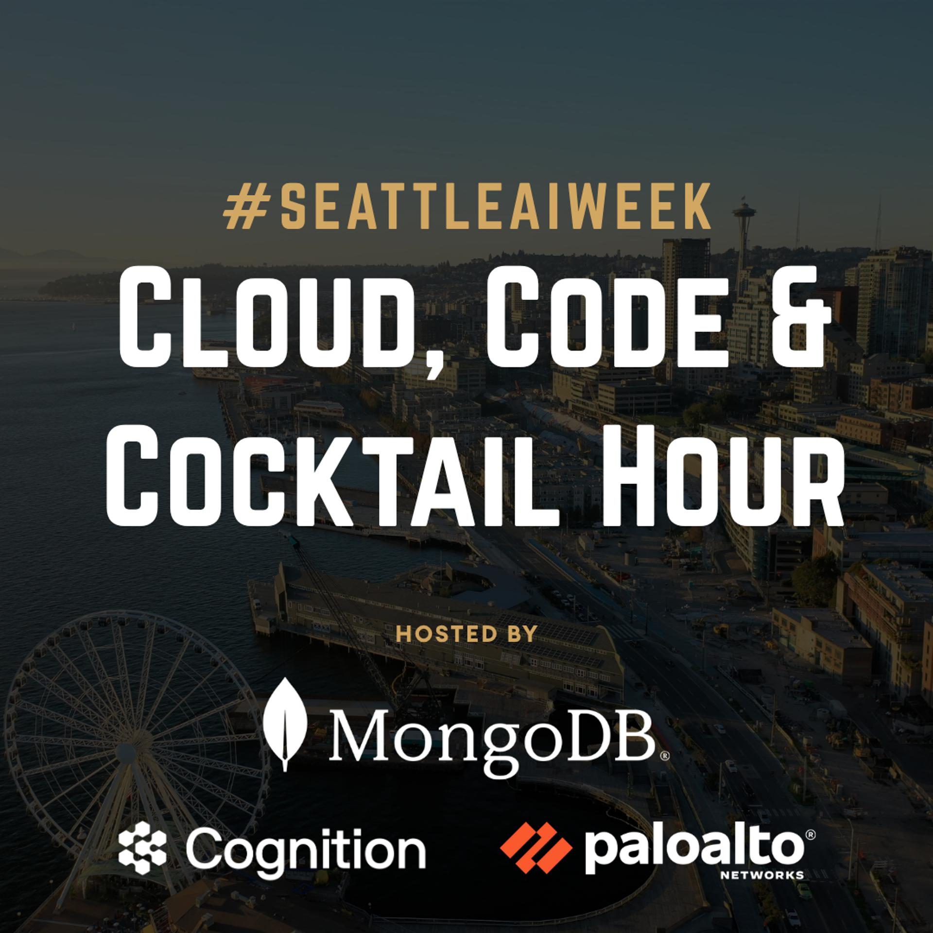 Cloud, Code & Cocktail Hour | #SeattleAIWeek event artwork