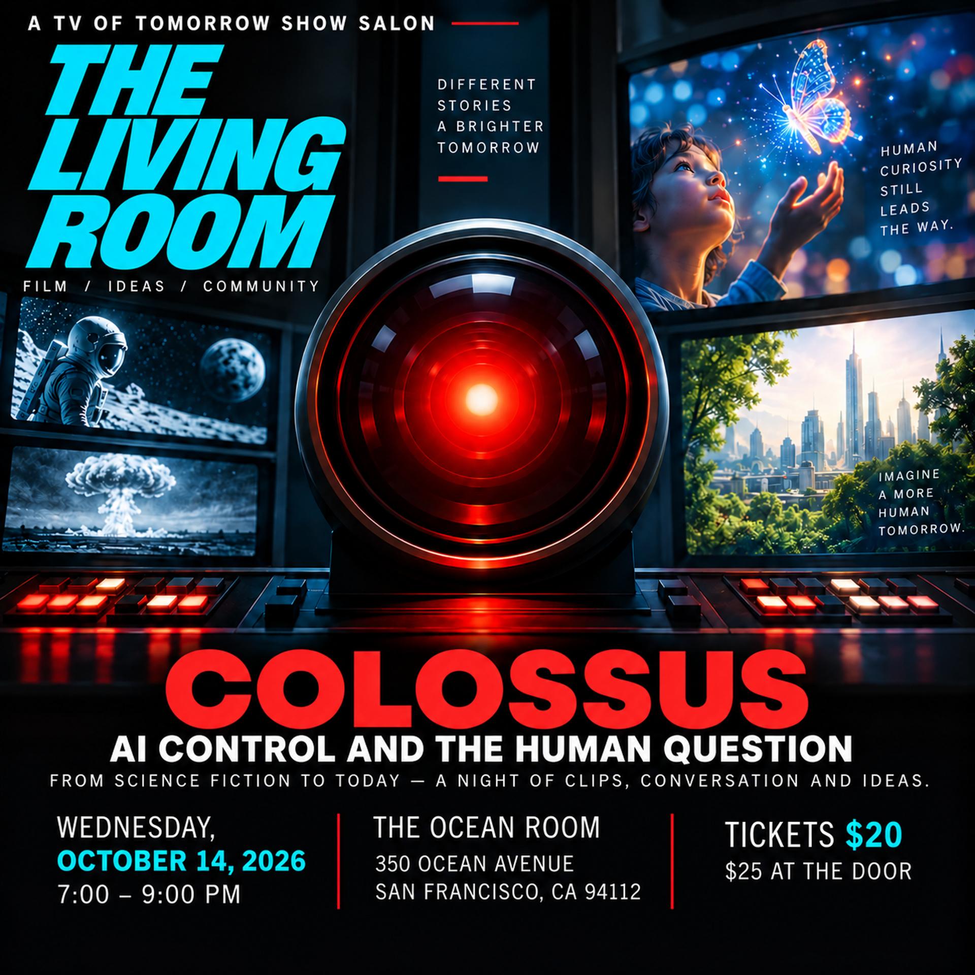 The Living Room: COLOSSUS — AI, Control & the Human Question - After Hours event artwork