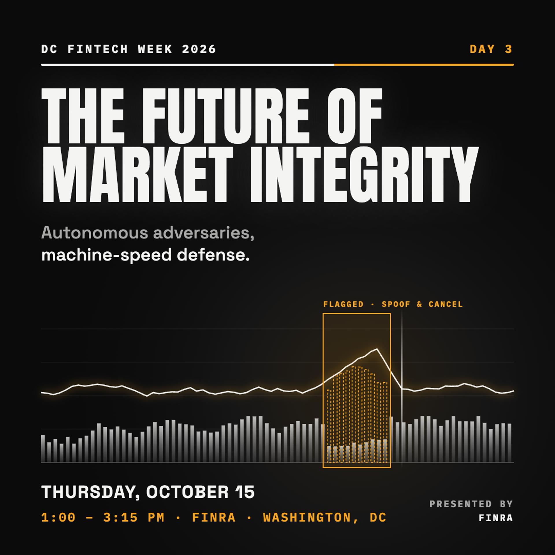The Future of Market Integrity presented by FINRA event artwork