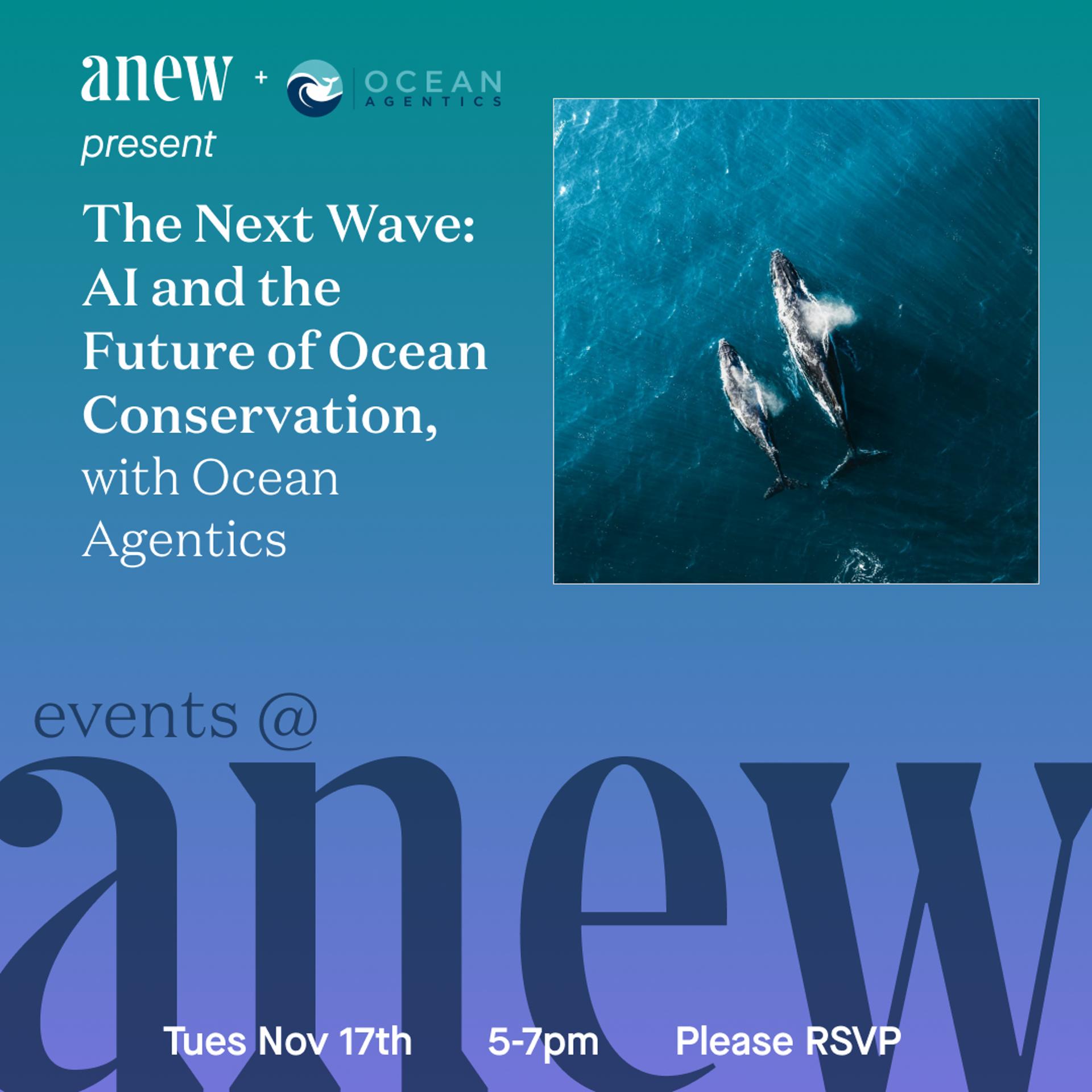 The Next Wave: AI and the Future of Ocean Conservation, with Ocean Agentics event artwork