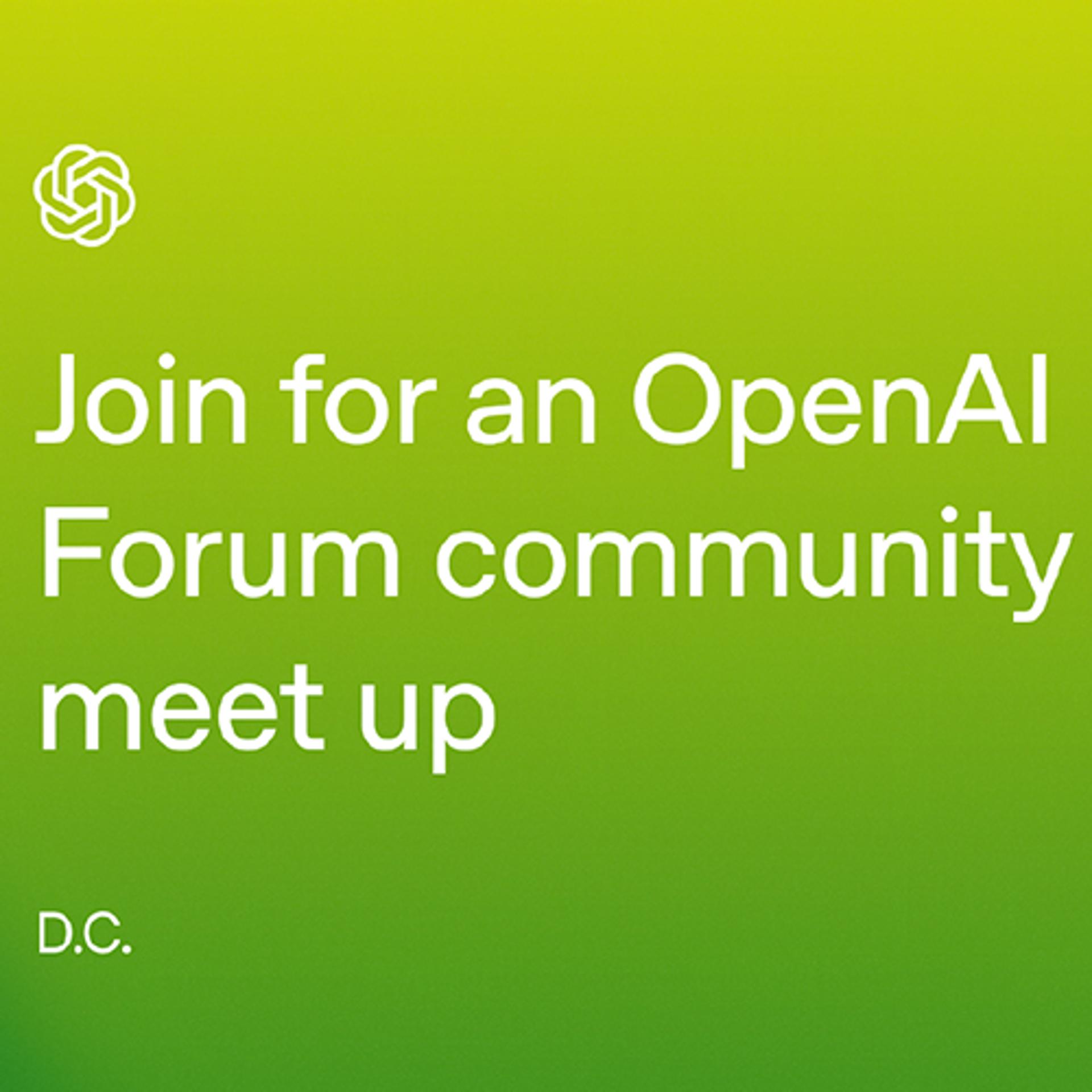 DMV OpenAI Forum Meetup event artwork