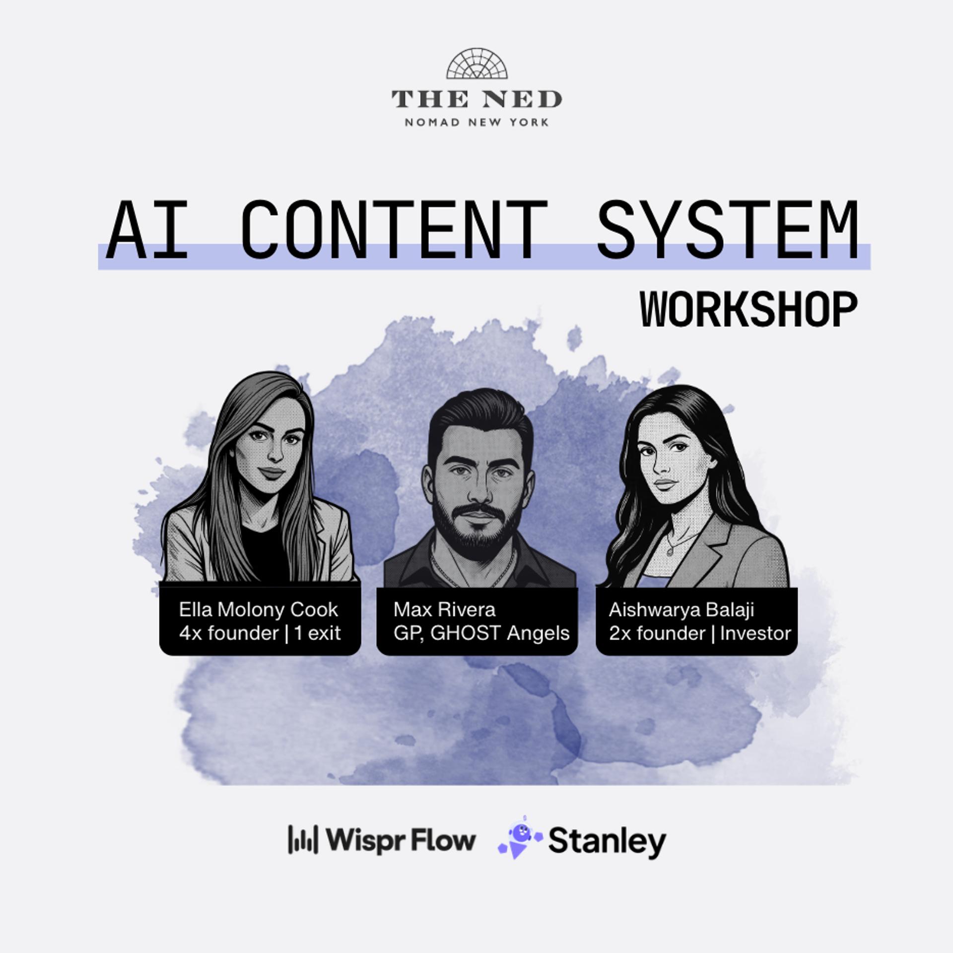 AI Content System + Investor Fireside Chat event artwork