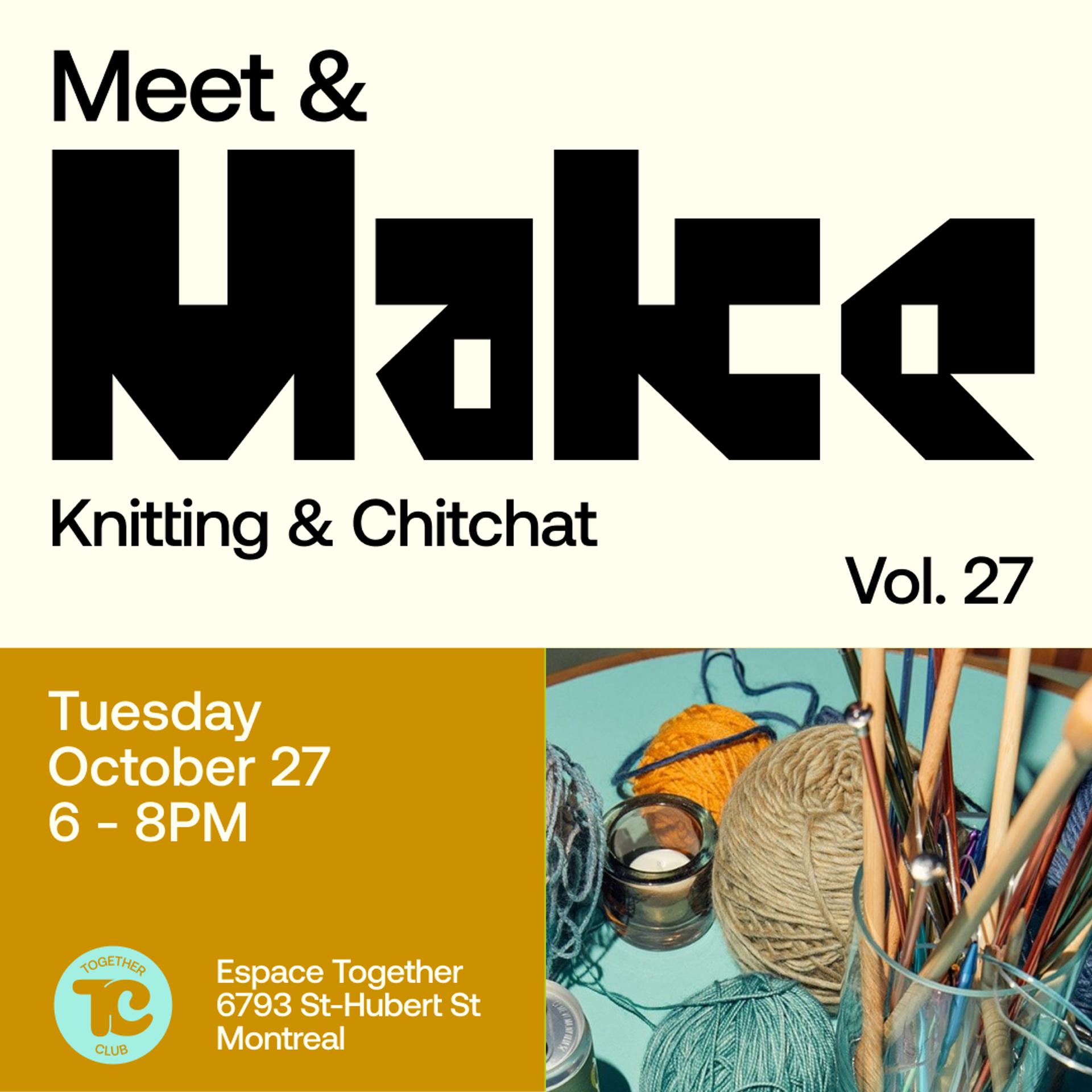 Meet & Make #27 – Tricot 🧶
