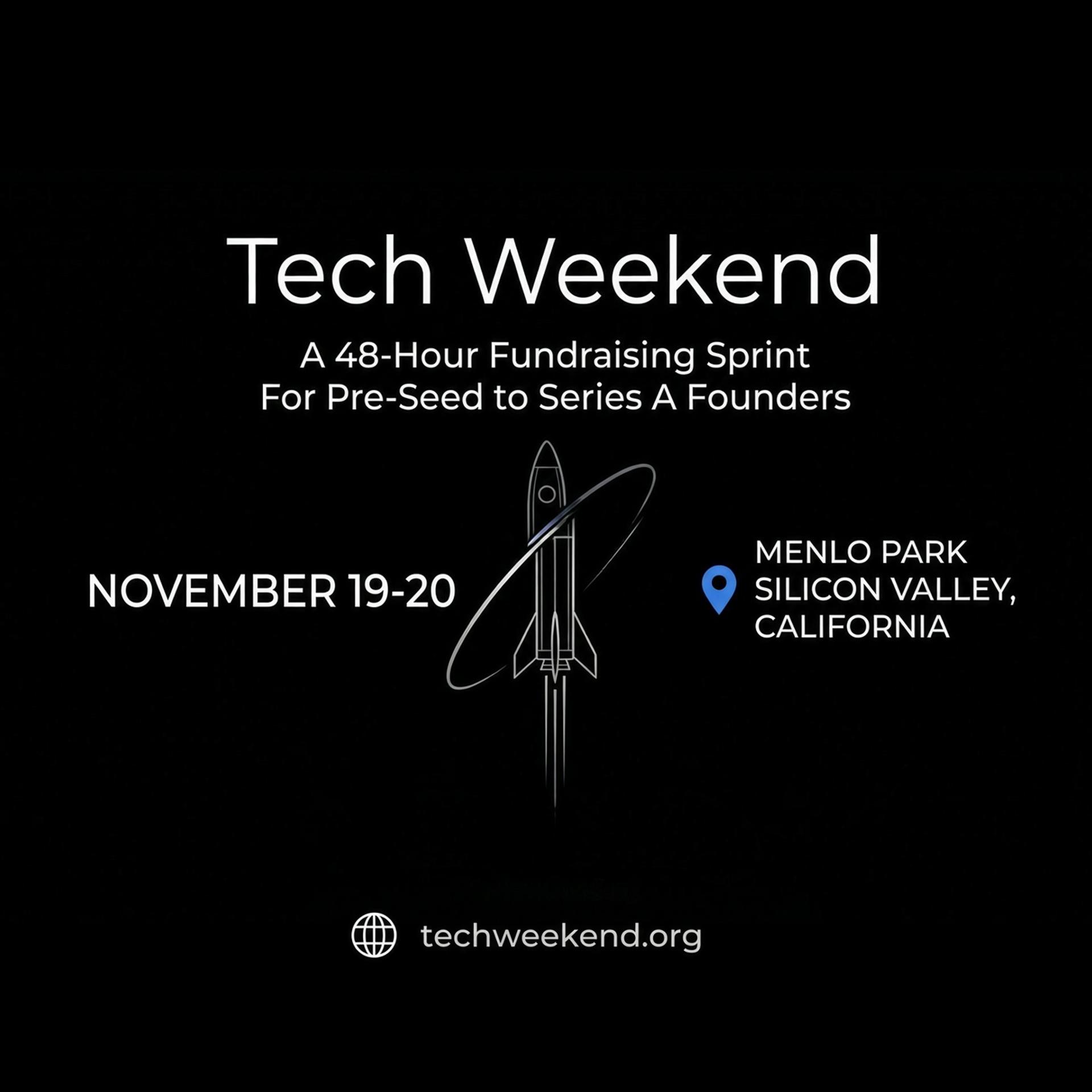 Tech Weekend November 19-20, 2026 | Menlo Park | Silicon Valley event artwork