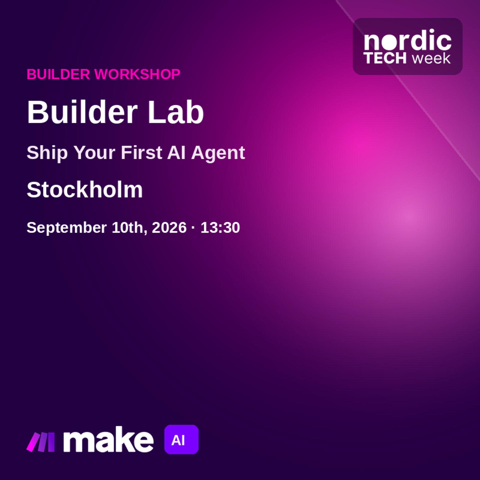 Builder Lab: Ship Your First AI Agent with Make + MCP