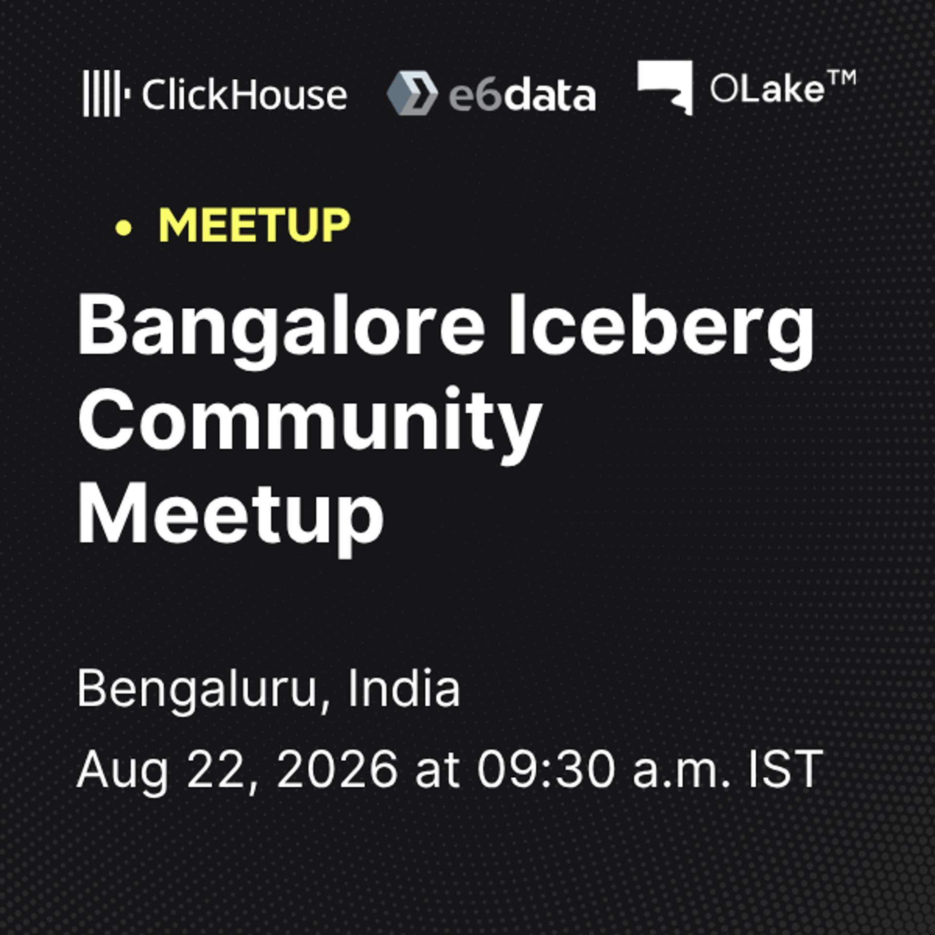 Bangalore Iceberg Community Meetup