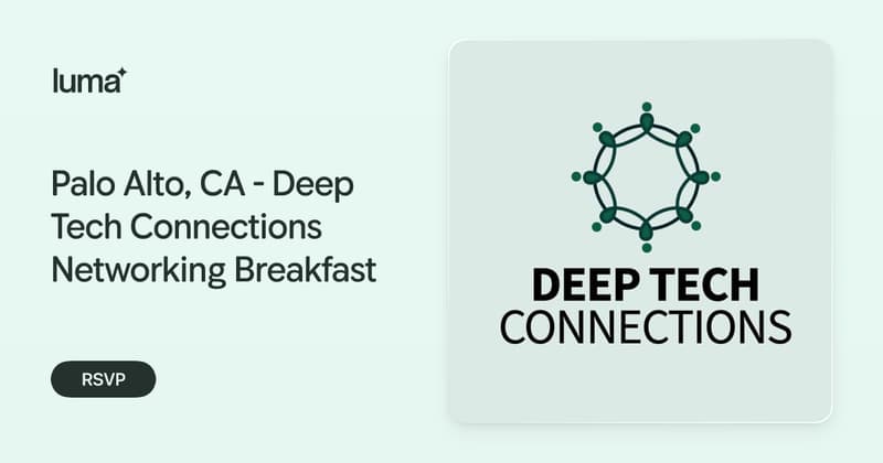 Deep Tech Connections Networking Breakfast event image