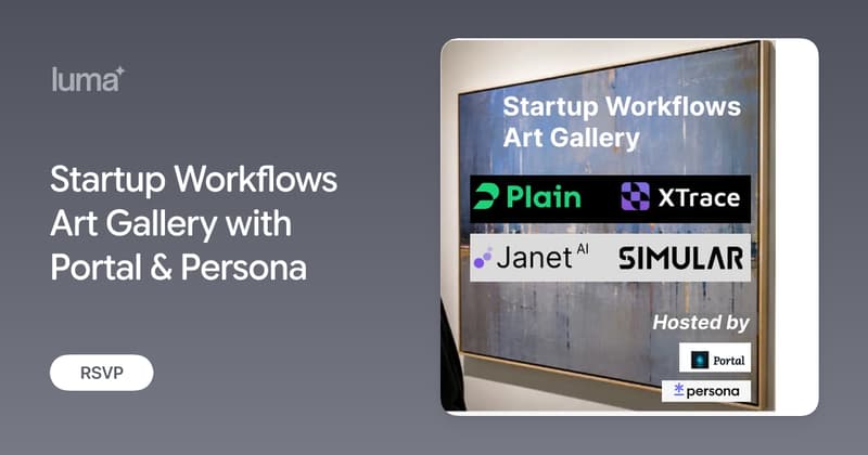 Startup Workflows Art Gallery event image