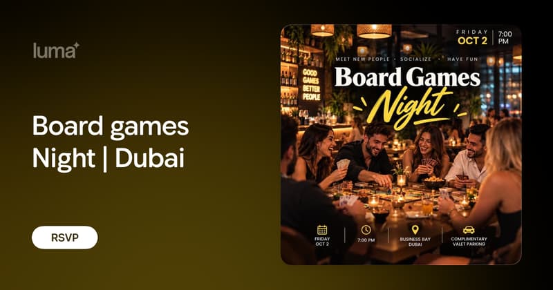Board games Night | Dubai · Luma