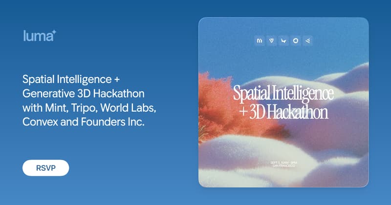 Spatial Intelligence + Generative 3D Hackathon event image