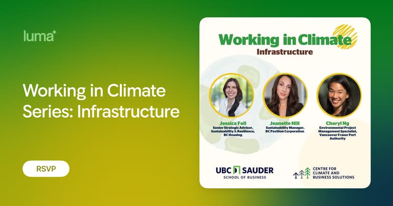 Working in Climate Series: Infrastructure