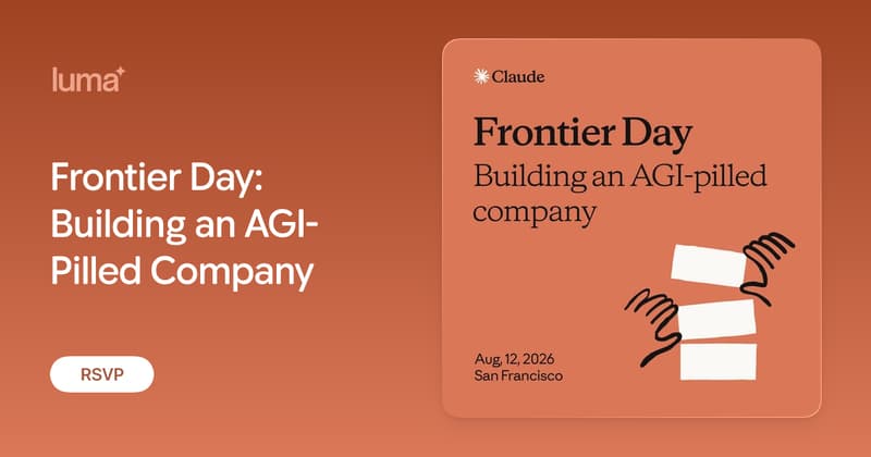 Frontier Day - Building An AGI-Pilled Company event image