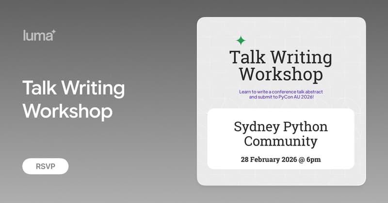 Talk Writing Workshop · Luma