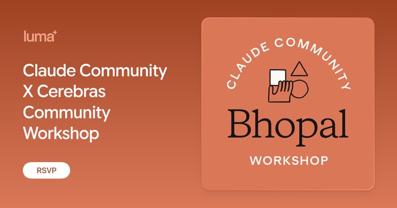 Claude Community X Cerebras Community Workshop