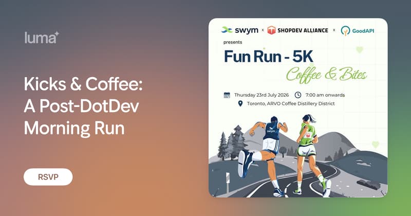 Kicks & Coffee: A Post-DotDev Morning Run event banner