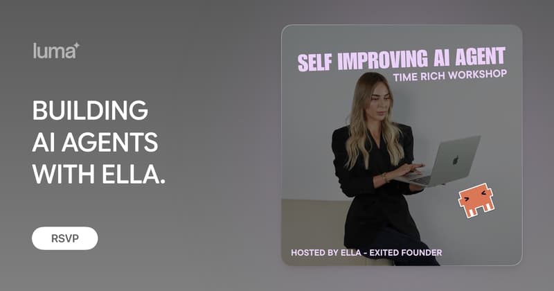 BUILDING AI AGENTS WITH ELLA. · Zoom · Luma