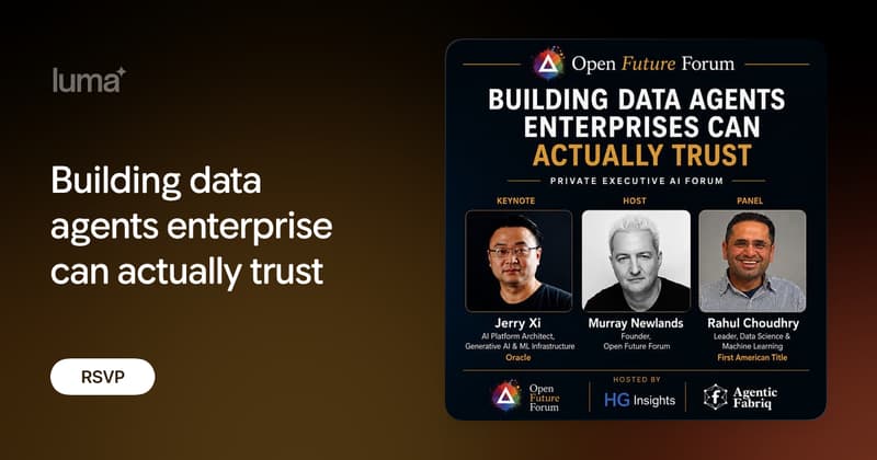 Building Data Agents Enterprise Can Actually Trust event image