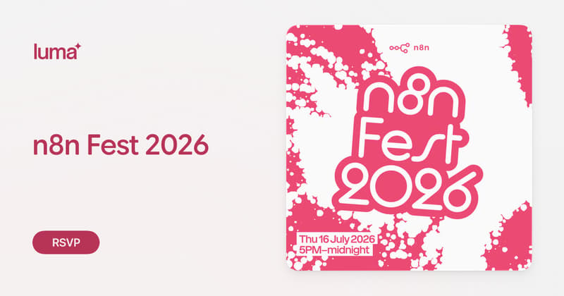 n8n Fest 2026 · Luma