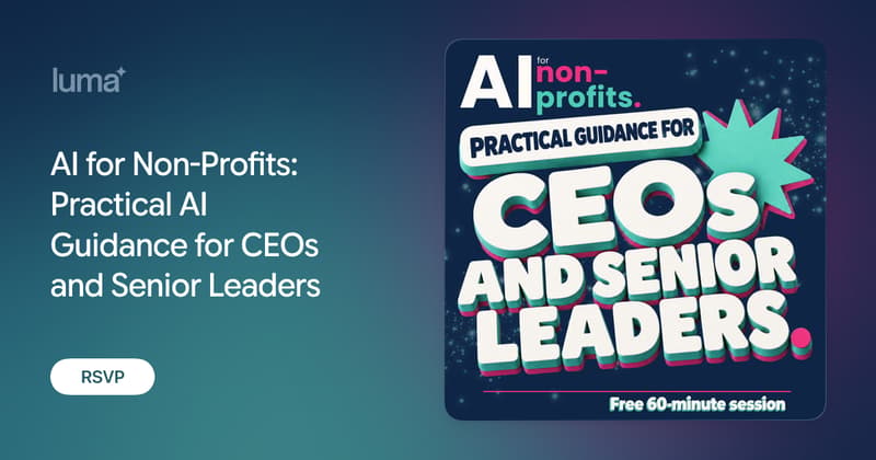 AI for Non-Profits: Practical AI Guidance for CEOs and Senior Leaders ...
