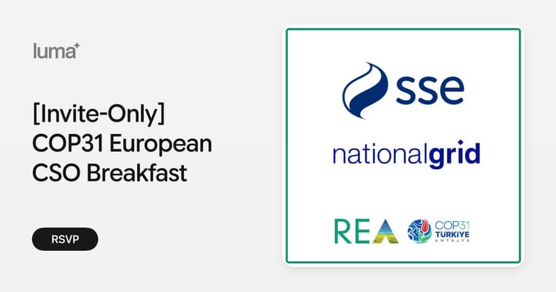 [Invite-Only] COP31 European CSO Breakfast · Luma