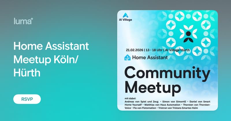 Home Assistant Meetup Köln/Hürth · Luma