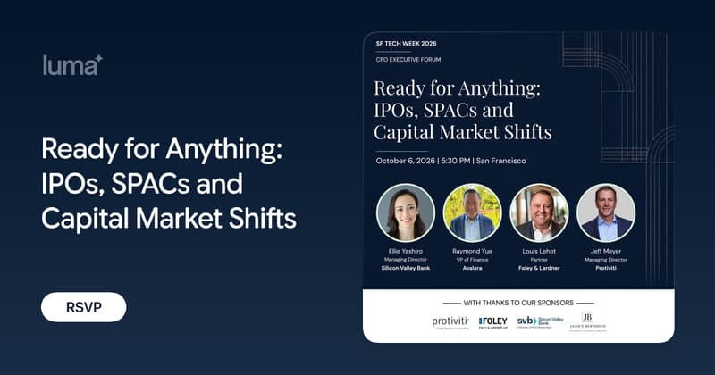 Ready For Anything - What Today's Leaders Actually Need to Know About IPOs, SPACs, & Capital Market Shifts event image
