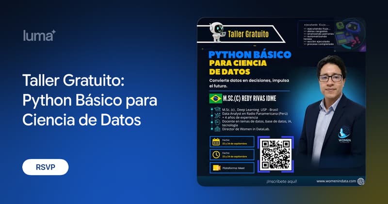 Taller Gratuito: Python Básico para Ciencia de Datos · Luma
