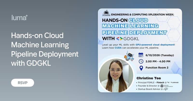 Hands-on Cloud Machine Learning Pipeline Deployment with GDGKL · Luma