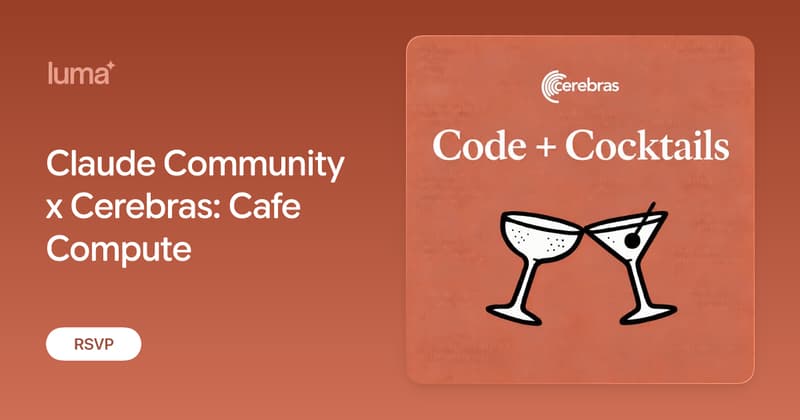 Claude Community x Cerebras: Cafe Compute