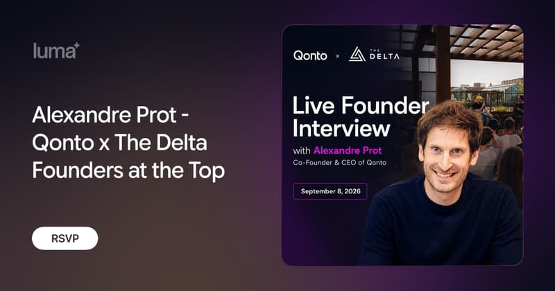 Alexandre Prot – Qonto x The Delta: Founders at the Top