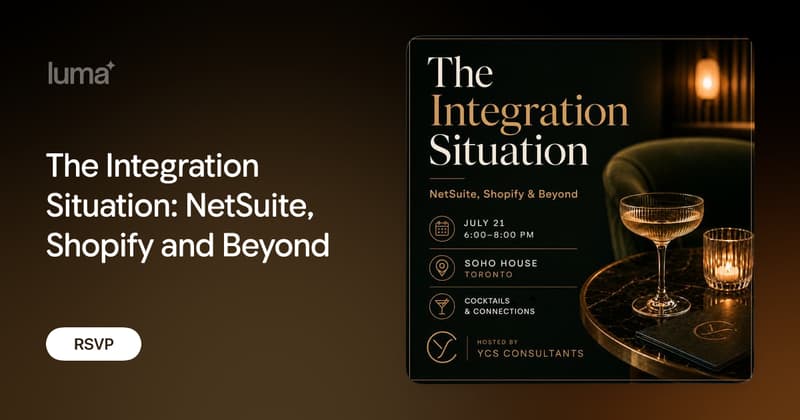 The Integration Situation: NetSuite, Shopify and Beyond event banner