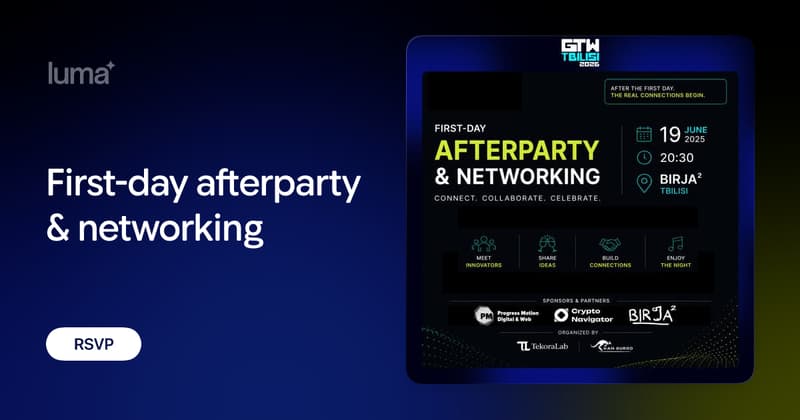 First-day afterparty & networking