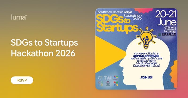 SDGs to Startups Hackathon 2026 · Luma