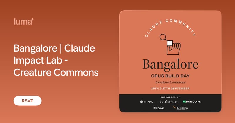 Bangalore | Claude Impact Lab - Creature Commons