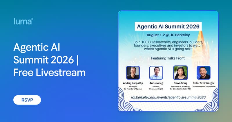 Agentic AI Summit 2026 | Free Livestream · Luma