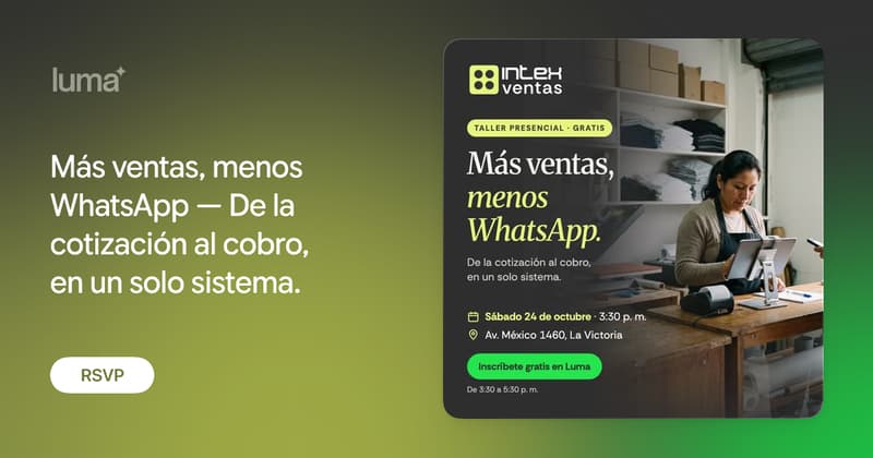 Más ventas, menos WhatsApp — De la cotización al cobro, en un solo sistema.