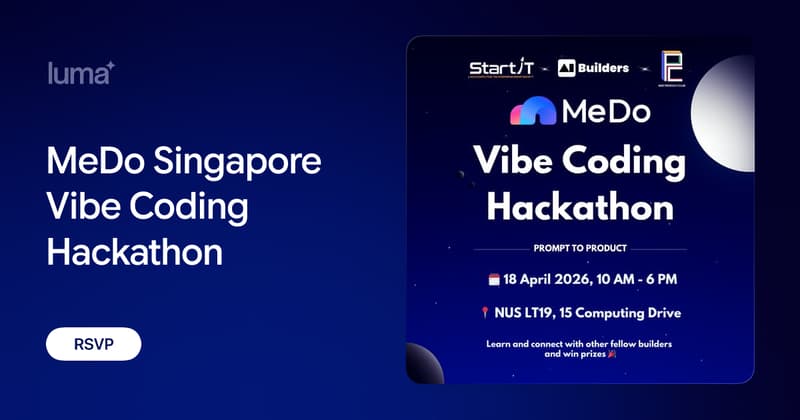 MeDo Singapore Vibe Coding Hackathon · Luma