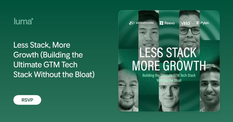 Less Stack, More Growth - Building Ultimate GTM Tech Stack Without The Bloat event image