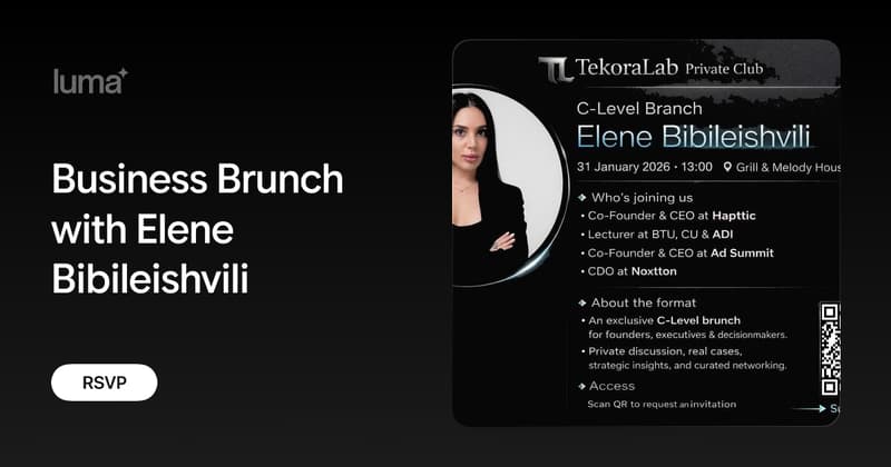 Business Brunch with Elene Bibileishvili