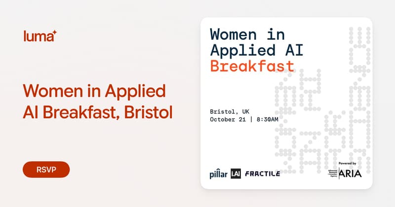 Women in Applied AI Breakfast, Bristol
