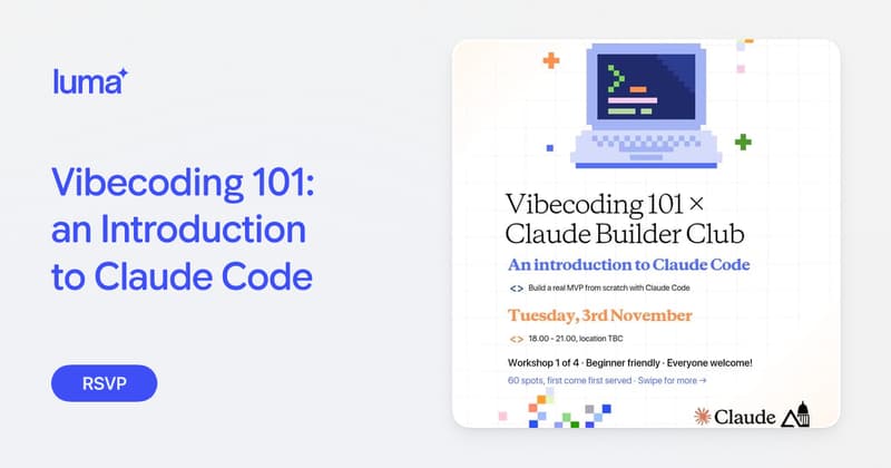 Introduction To Chelsea Vibecoding 101: an Introduction to Claude Code · Luma