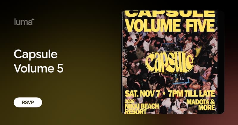 Capsule Volume 5 at Nikki Beach