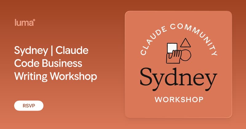 Sydney | Claude Code Business Writing Workshop
