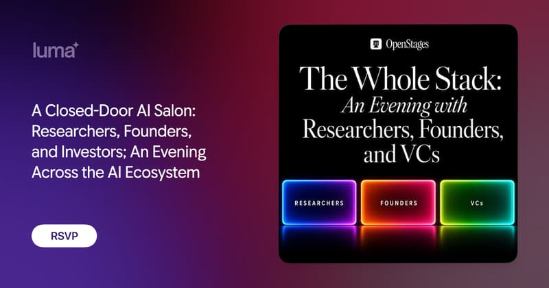 Closed-Door AI Salon - Researchers, Founders & Investors event image
