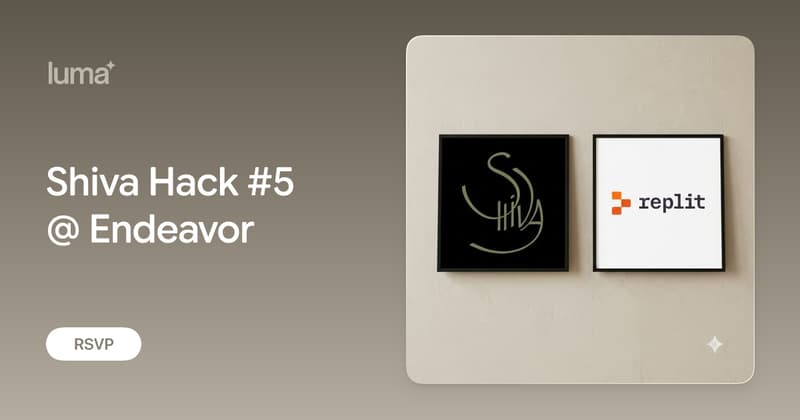 Capa: Shiva Hack #5 @ Endeavor · Luma
