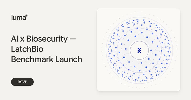AI x Biosecurity LatchBio Benchmark Launch event image