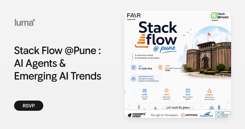 Stack Flow @Pune : AI Agents & Emerging AI Trends · Luma