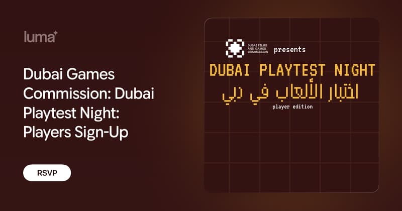Dubai Playtest Night (Dubai Films and Games Commission)