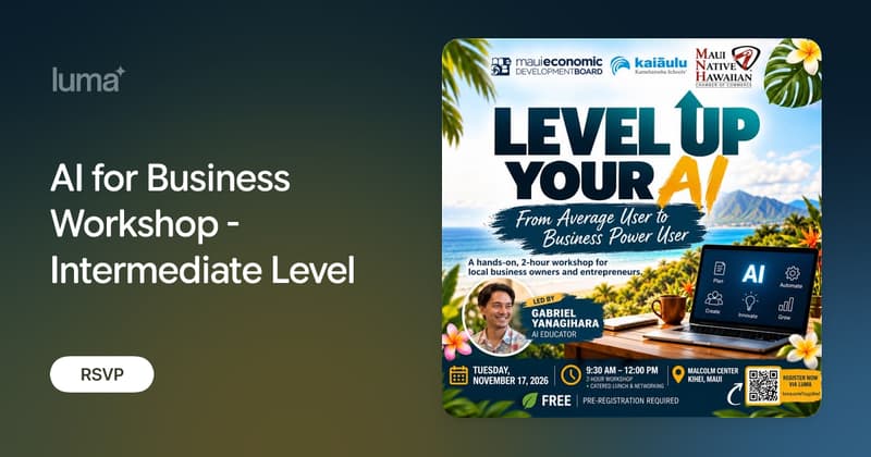 AI for Business Workshop - Intermediate Level · Luma